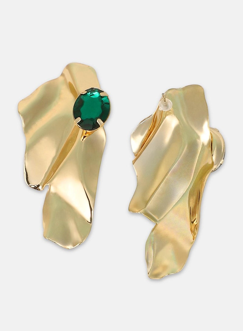 SOHI Wavy Gemstone Earrings - Image 5