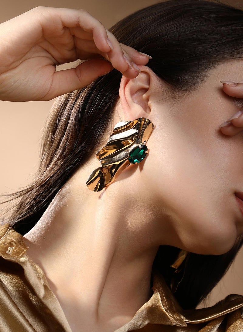 SOHI Wavy Gemstone Earrings - Image 3