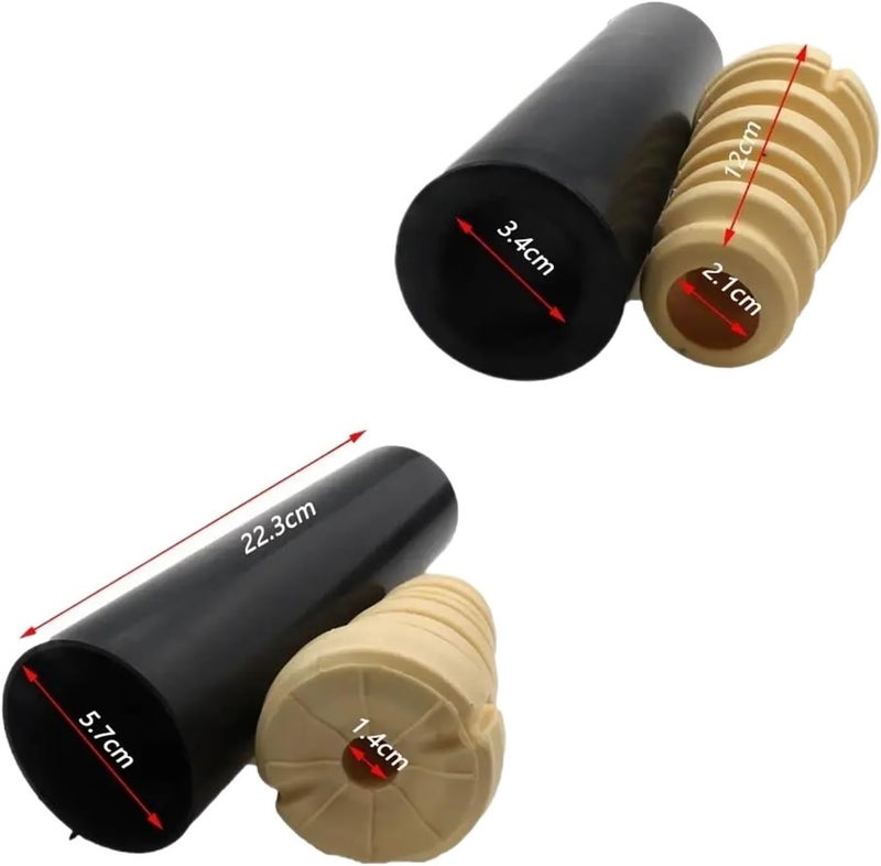 QASULER Rear Dust Cover Air Shock Absorber Bellow Boot Set - Image 2