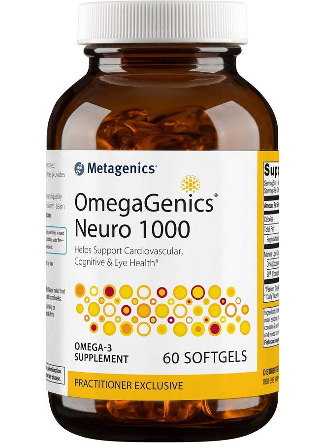 Omegagenics Neuro 1000 750 Mg Dha And 250 Mg Epa Concentrated Purified Source Of Omega 3 Fatty Acids 60 Count