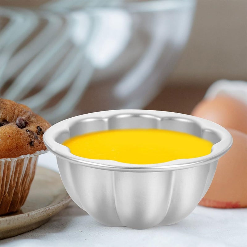 8 Pcs Flower Shaped Aluminum Alloy Cake Molds Reusable Non Stick Baking Pans For Tarts Cupcakes Desserts - Image 5