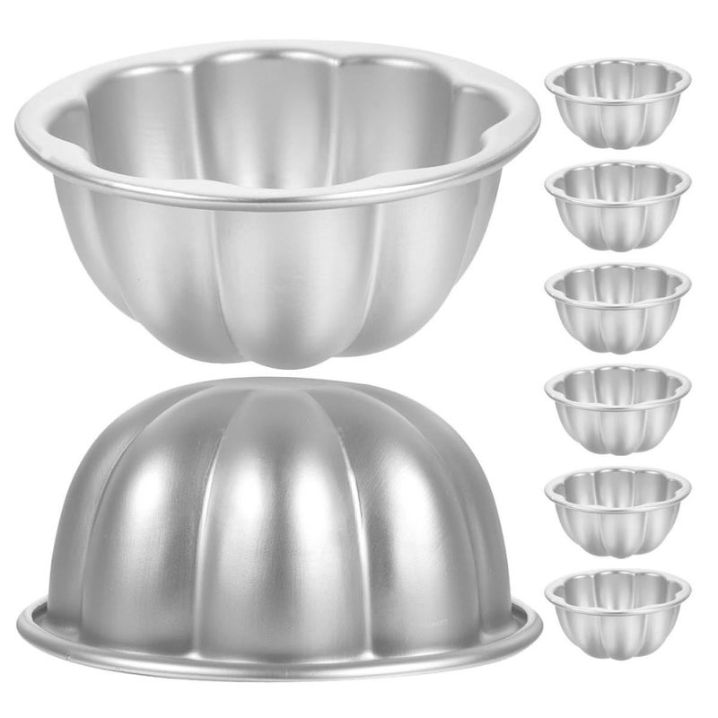 8 Pcs Flower Shaped Aluminum Alloy Cake Molds Reusable Non Stick Baking Pans For Tarts Cupcakes Desserts - Image 2