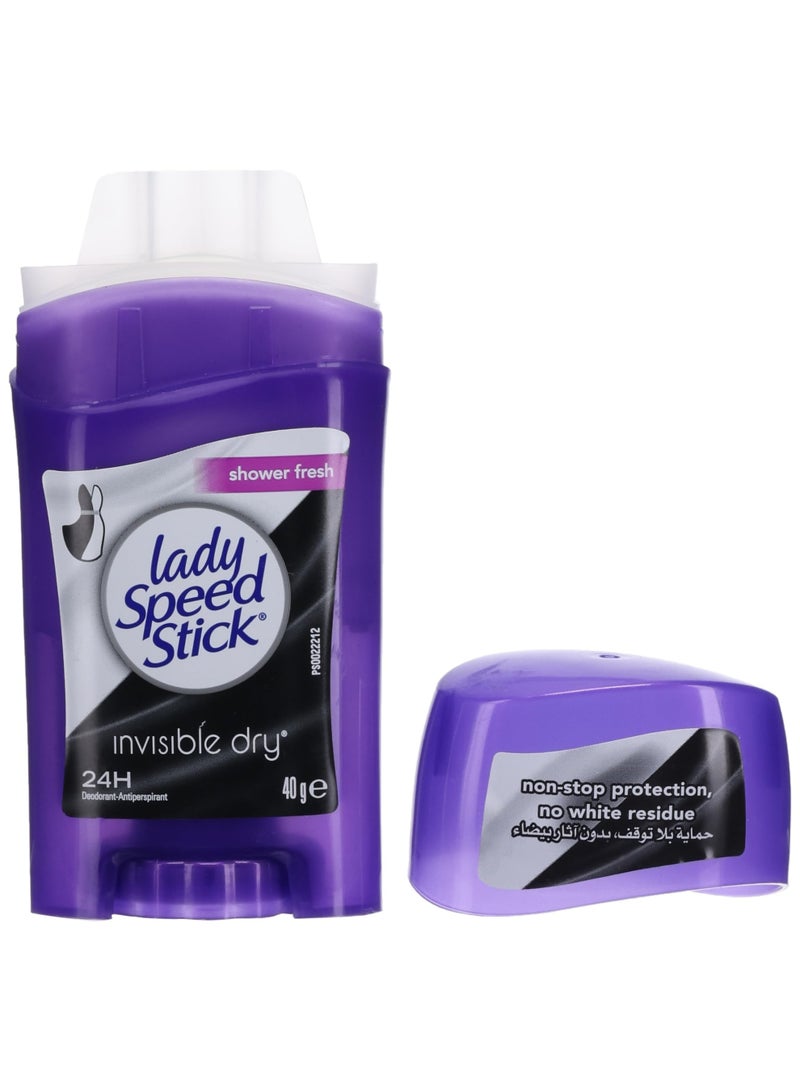 ليدي سبيد ستيك مزيل عرق جاف غير مرئي، بودرة منعشة 40 جرام - Image 4