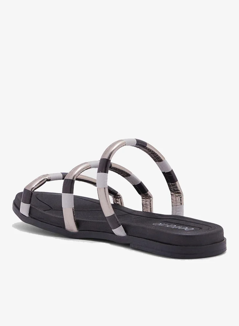 Beira Rio Graphite Flat Sandals for Women – Stylish Ladies Flat Sandals & Comfortable Flat Slippers for Women | Best Price UAE