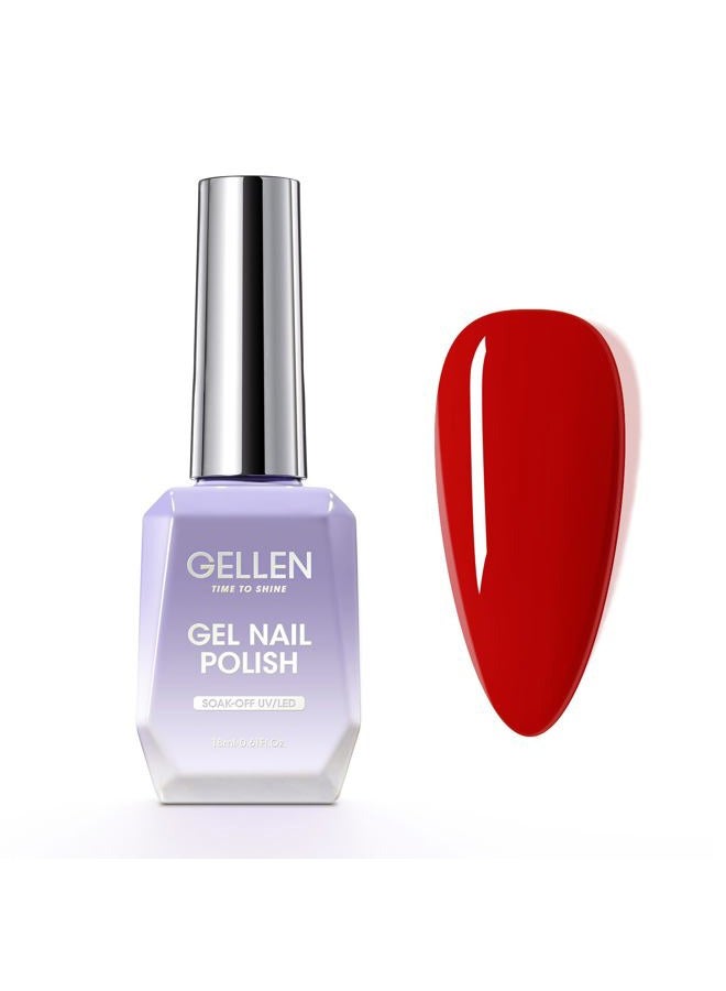 GELLEN 18ml Bright Red Gel Nail Polish Professional Manicure Colors DIY Beauty Salon Valentine's Day Gifts For Her - Image 1