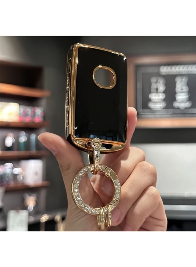 غطاء مفتاح وردي مع سلسلة مفاتيح لسيارات مازدا CX5 CX30 CX9 CX3 موديلات 2019-2021 - Image 5
