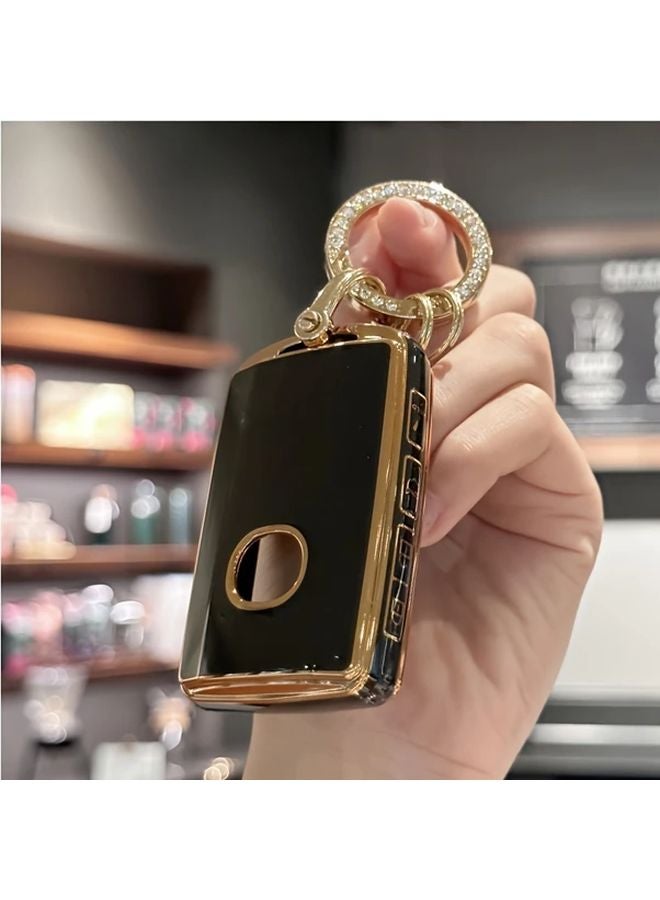 غطاء مفتاح وردي مع سلسلة مفاتيح لسيارات مازدا CX5 CX30 CX9 CX3 موديلات 2019-2021 - Image 4