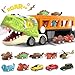 spring flower SpringFlower 11 in 1 Dinosaur Toys Dinosaur Toys for Kids 35 Dinosaur Truck with 10 Pull Back Cars Toddler Boy Toys Age 3 4 5 Boy Birthday Gifts with Sounds Lights Spray - Image 2