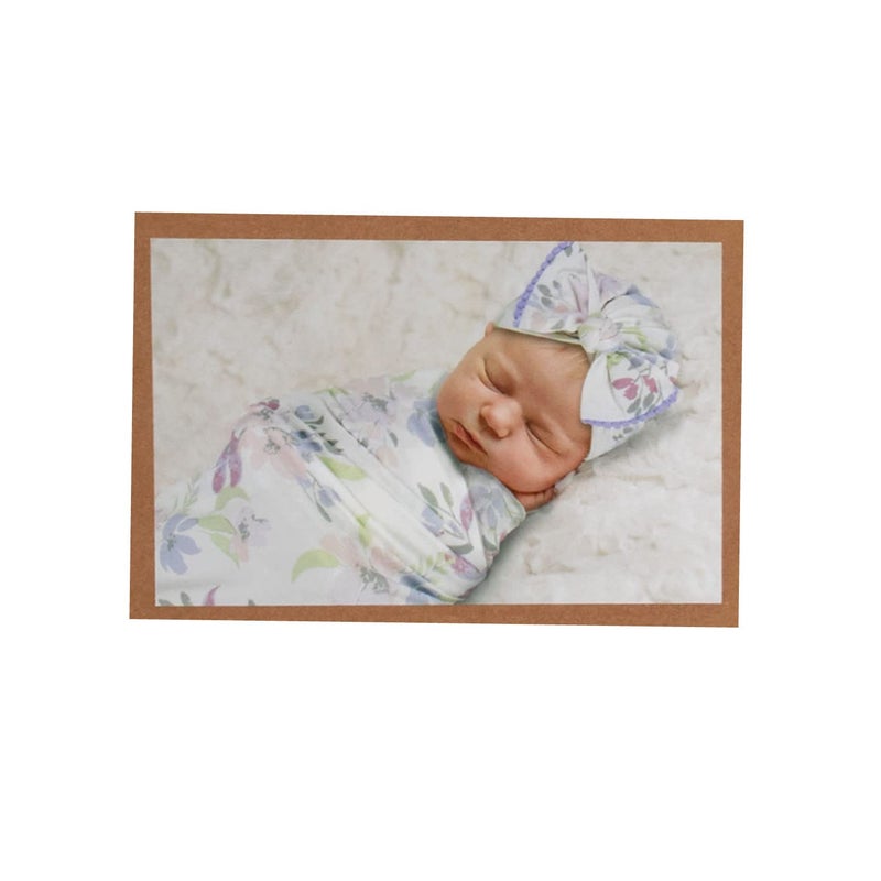 Baby Essentials Baby Cotton Swaddle Blanket Wrap with Headband or Hat Set for Baby Girls, Boys Newborns and Infants 0-6 Months (Colorful Blooms) - Image 5