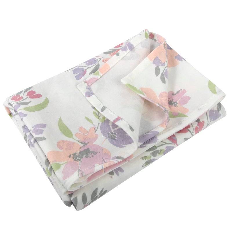 Baby Essentials Baby Cotton Swaddle Blanket Wrap with Headband or Hat Set for Baby Girls, Boys Newborns and Infants 0-6 Months (Colorful Blooms) - Image 4