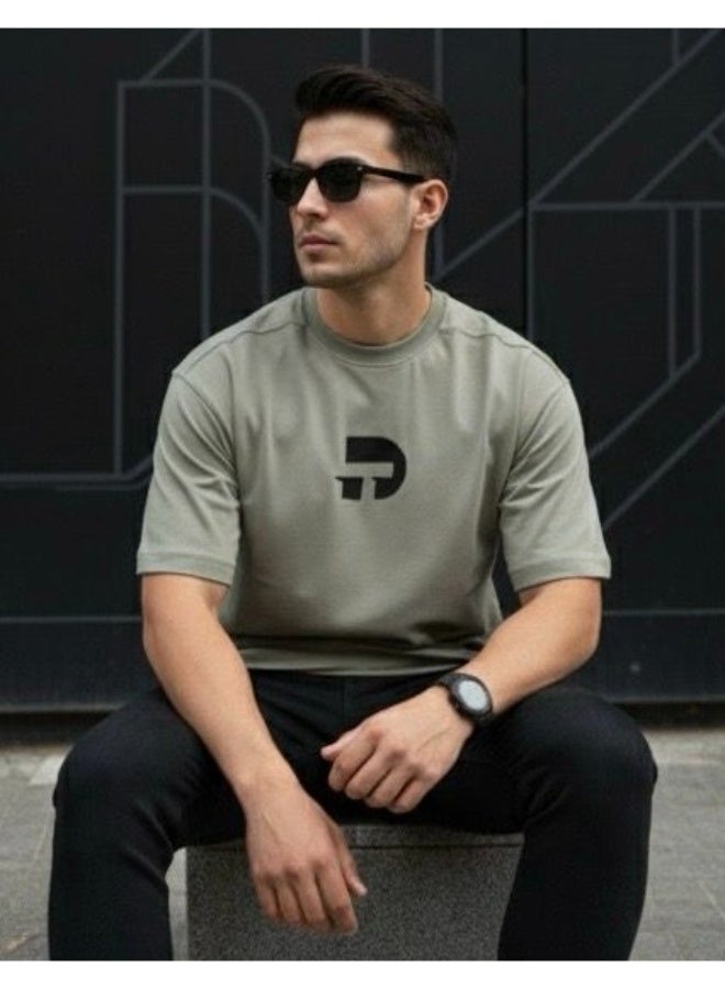 Dayton Drop Shoulder Half Sleeves Cotton Oversized T-Shirt - Image 3