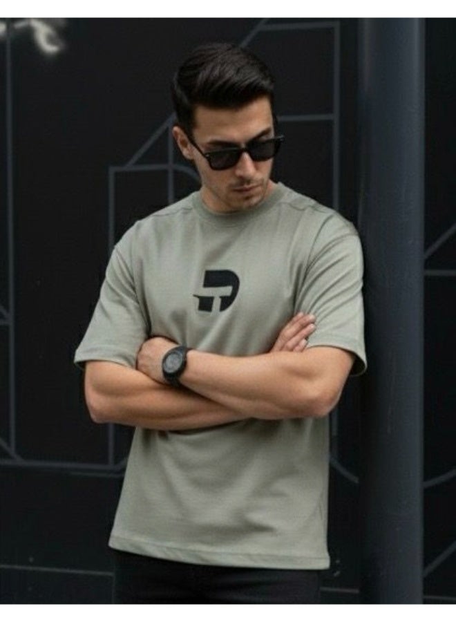 Dayton Drop Shoulder Half Sleeves Cotton Oversized T-Shirt - Image 5