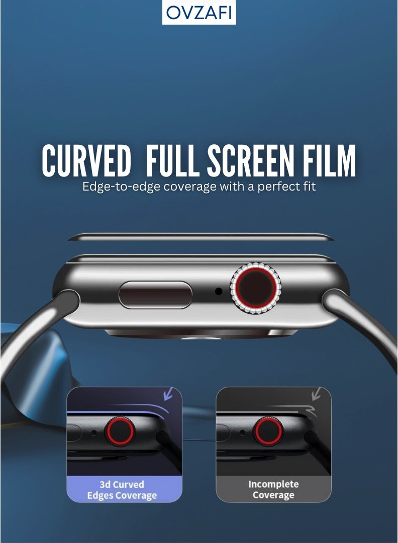 OVZAFI Apple Watch 49mm Screen Protector – Full Coverage Anti-Scratch & Shatterproof Film for Apple Watch Series Ultra 1 , Ultra 2 - Image 3