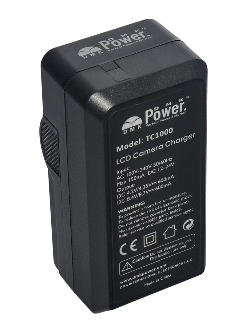 DMK Power شاحن بطارية DMK Power NP-FW50 TC1000 LCD متوافق مع كاميرات SONY NEX-3N NEX-5T NEX-6 A3000 A5000 A6000 A7 وغيرها - Image 2