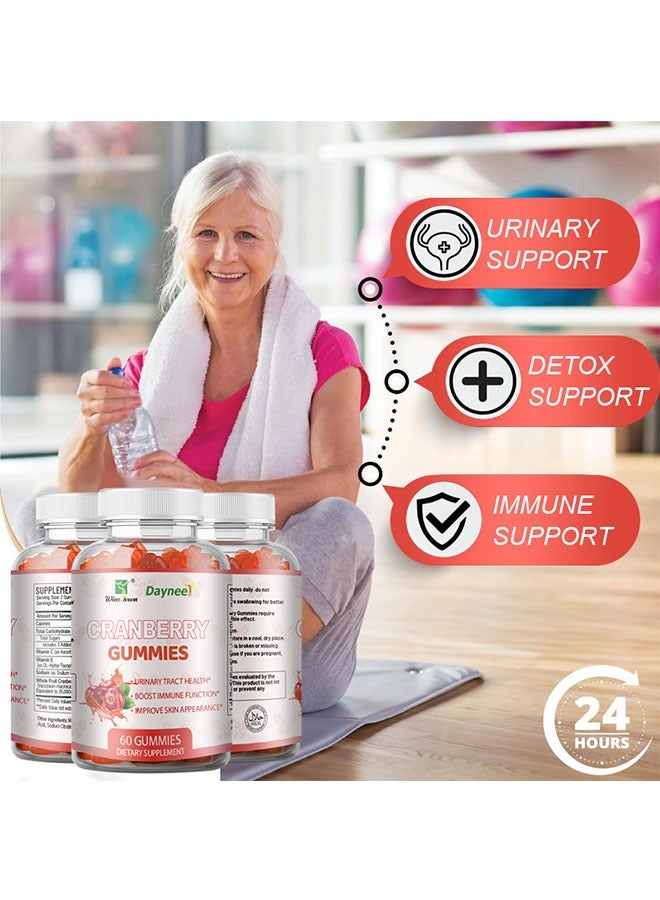 Daynee Cranberry Gummies 1000mg 60 Gummies, Boost Immune Function, Improve Skin Appearance, Support Detox Health, Dietary Supplement - Image 2