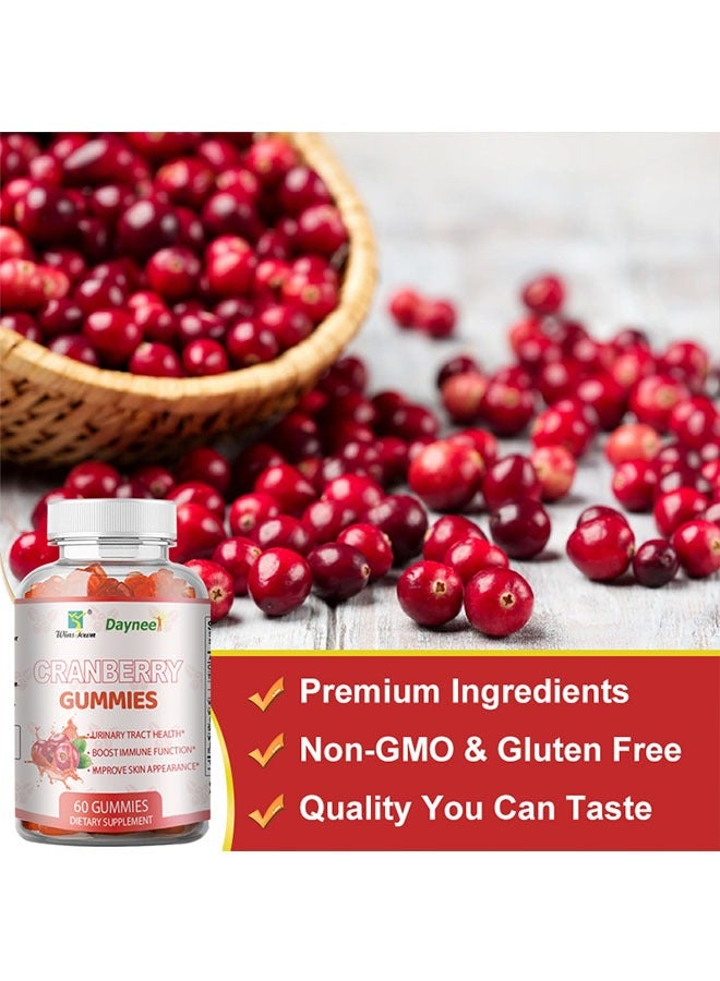 Daynee Cranberry Gummies 1000mg 60 Gummies, Boost Immune Function, Improve Skin Appearance, Support Detox Health, Dietary Supplement - Image 3