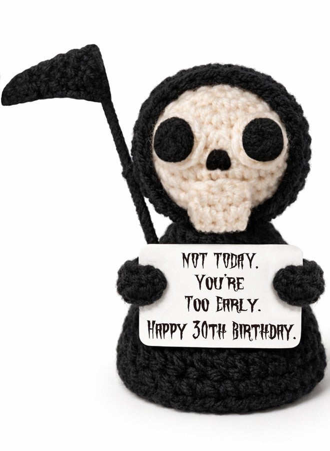 Frabaca Unique 30th Happy Birthday Gifts for Women Men - Funny 30 Year Old Birthday Decorations Present for Her, Him, Best Friend with Witty Milestone Card- Crochet Keepsake Desk Decor - Image 1