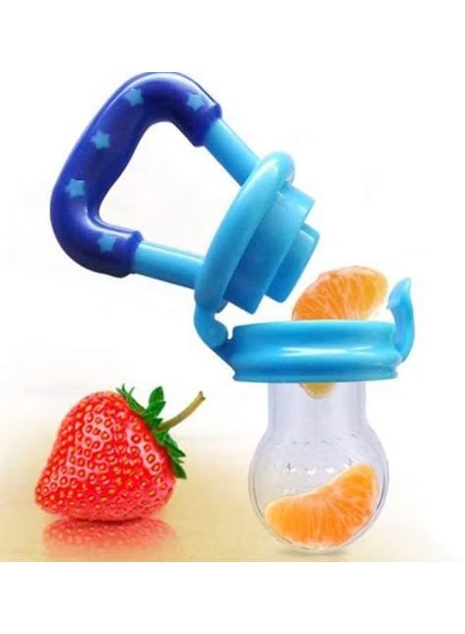 ORiTi مصاصة ORiTi Soft Chewable Silicone Fresh Food Teething Feeding Pacifier - زرقاء - Image 3