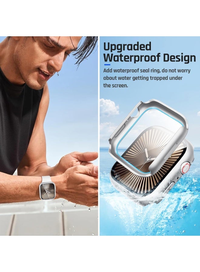 MIGOFAST Apple Watch Cover Series 11/10 Screen Protector 42mm, Hard Bumper with Tempered Glass for Apple Watch 11 Cover 42 mm Silver - Image 5