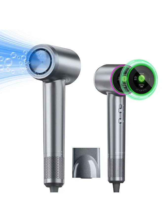 كينسي بيوتي مجفف شعر عالي السرعة ، مجفف شعر احترافي أيوني 1600 واط ، مجفف شعر أيوني سريع التجفيف مع 3 إعدادات حرارية وسرعتين ، ضوضاء منخفضة مع فوهة للجنسين - Image 1