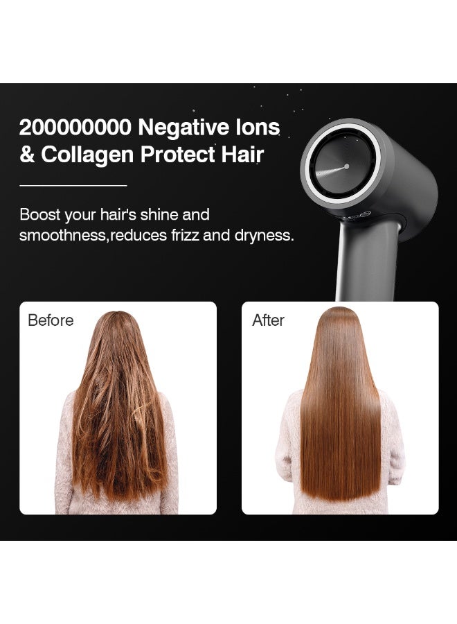 كينسي بيوتي مجفف شعر عالي السرعة ، مجفف شعر احترافي أيوني 1600 واط ، مجفف شعر أيوني سريع التجفيف مع 3 إعدادات حرارية وسرعتين ، ضوضاء منخفضة مع فوهة للجنسين - Image 3