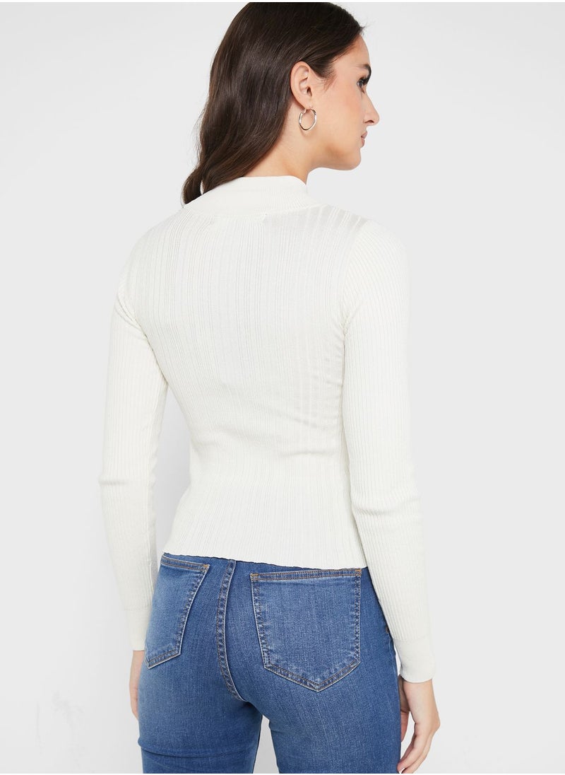 VERO MODA - High Neck Knitted Sweater - Image 1
