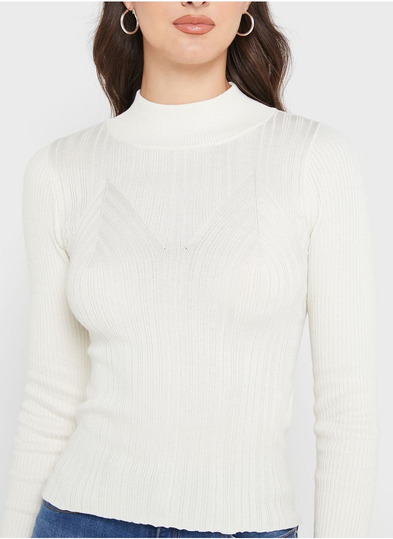 VERO MODA - High Neck Knitted Sweater - Image 1