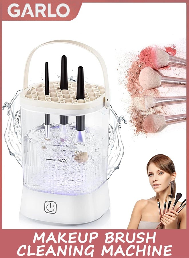 جارلو آلة نظافة فرشاة المكياج الكهربائية,3-في-1 USB التلقائي مكياج فرشات نظافة,غسيل سريع في ثوان أجهزة تنظيف فرشات التجميل,مكياج فرشاة نظافة مجموعة للتنظيف والتجفيف - Image 1