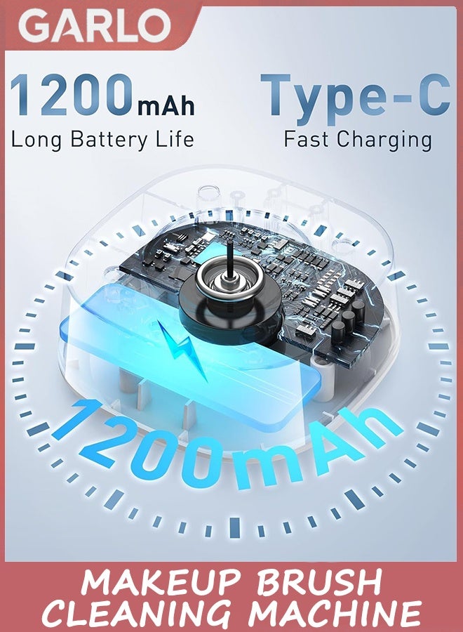 جارلو آلة نظافة فرشاة المكياج الكهربائية,3-في-1 USB التلقائي مكياج فرشات نظافة,غسيل سريع في ثوان أجهزة تنظيف فرشات التجميل,مكياج فرشاة نظافة مجموعة للتنظيف والتجفيف - Image 4