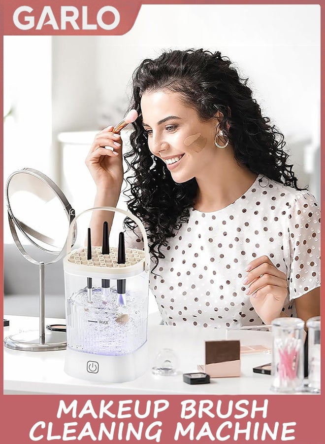 جارلو آلة نظافة فرشاة المكياج الكهربائية,3-في-1 USB التلقائي مكياج فرشات نظافة,غسيل سريع في ثوان أجهزة تنظيف فرشات التجميل,مكياج فرشاة نظافة مجموعة للتنظيف والتجفيف - Image 5