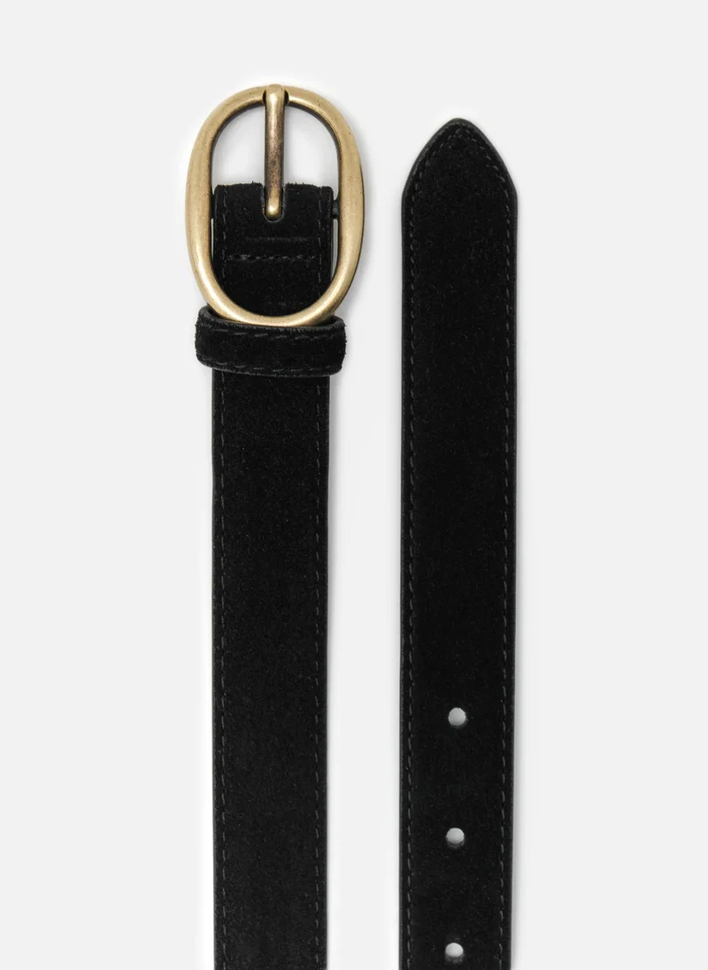Lichi  Leather belt with oval buckle for Women | Best Price UAE
