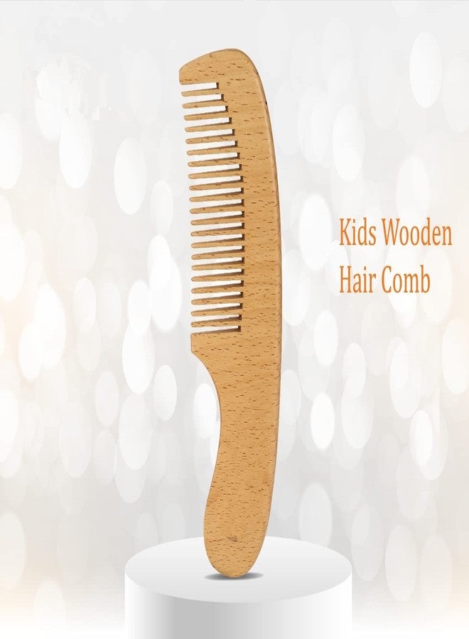 مابل مشط خشبي من خشب القيقب للأطفال الرضع والصغار | مضاد للبكتيريا، لا يسبب الكهرباء الساكنة، يساعد على نمو الشعر، يأتي مع حقيبة من نفس العلامة التجارية (عبوة من قطعتين) - Image 5
