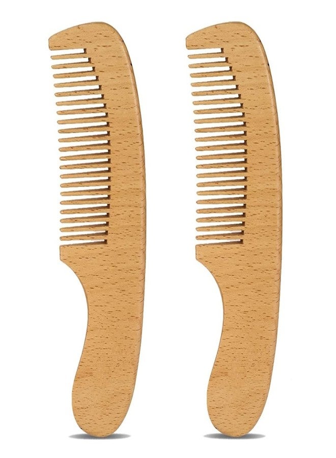 مابل مشط خشبي من خشب القيقب للأطفال الرضع والصغار | مضاد للبكتيريا، لا يسبب الكهرباء الساكنة، يساعد على نمو الشعر، يأتي مع حقيبة من نفس العلامة التجارية (عبوة من قطعتين) - Image 2
