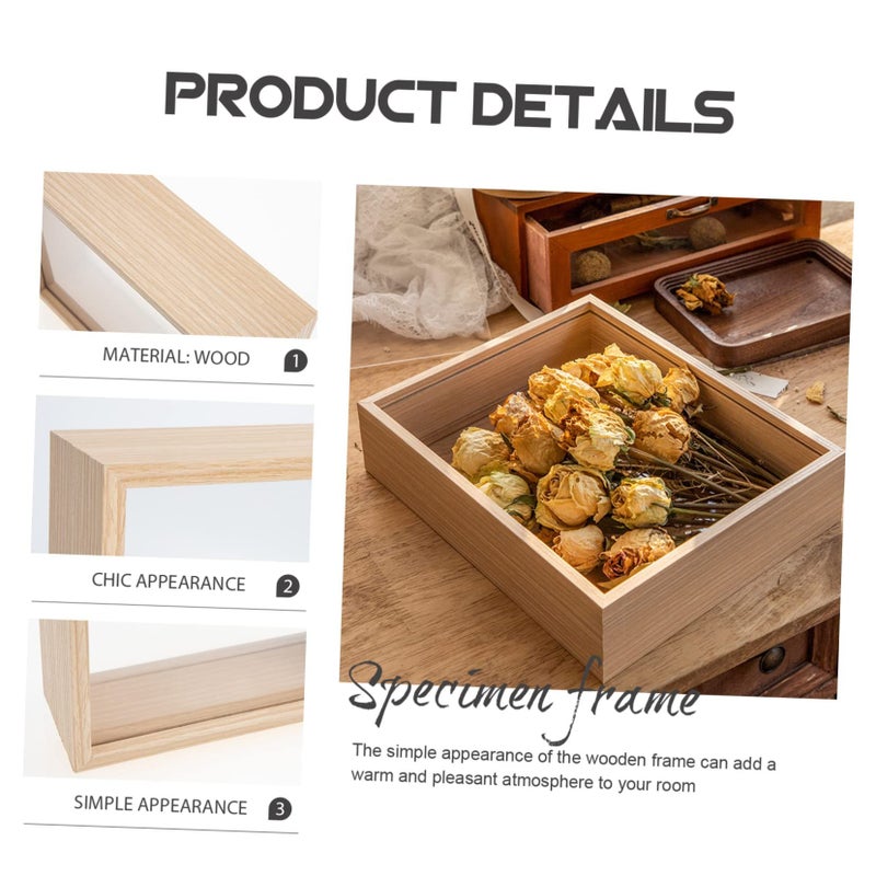 Dried Flower Specimen Frame Wooden Shadow Box Display For Home Decor - Image 4
