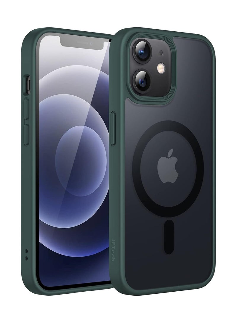 Denx Magnetic Case for iPhone 12 Pro Max [Shockproof & Slim] Matte Hard Back Cover with high-Grade Protection | Green
