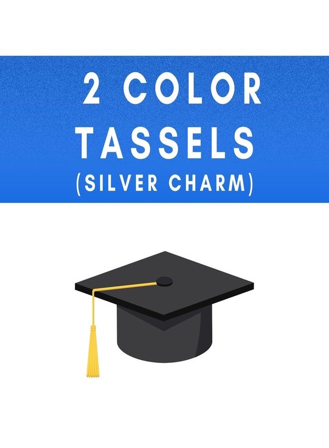 Class Act Graduation Graduation Tassel - Silver Charm - 2 Color, 2026, Blue/White - Image 2