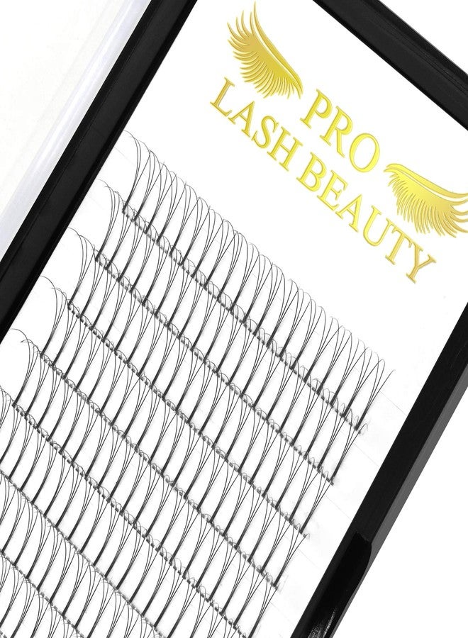 PRO LASHBEAUTY Premade Fans Eyelash Extensions 3D-D-0.10-14 Long Stem Premade Fans Premade Volume Eyelash Extensions C D Curl Volume Lash Extensions .07 .10 (3D-D-0.10,14 mm) - Image 1