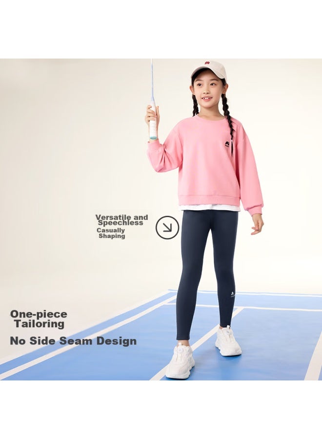 Long time companion Jiushi Ban Children's Autumn Pants, Girls' Autumn And Winter 5a Antibacterial Thin Warm Pants, For Older Children, Tummy Protection, High Elasticity Base Layer Pants, 417024  - Image 3