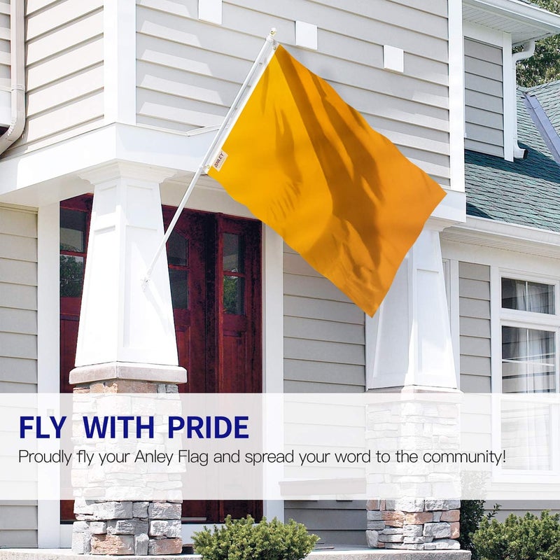 Anley Fly Breeze 3x5 Foot Solid Orange Flag - Vivid Color and Fade proof - Canvas Header and Double Stitched - Plain Orange Flags Polyester with Brass Grommets 3 X 5 Ft - Image 2