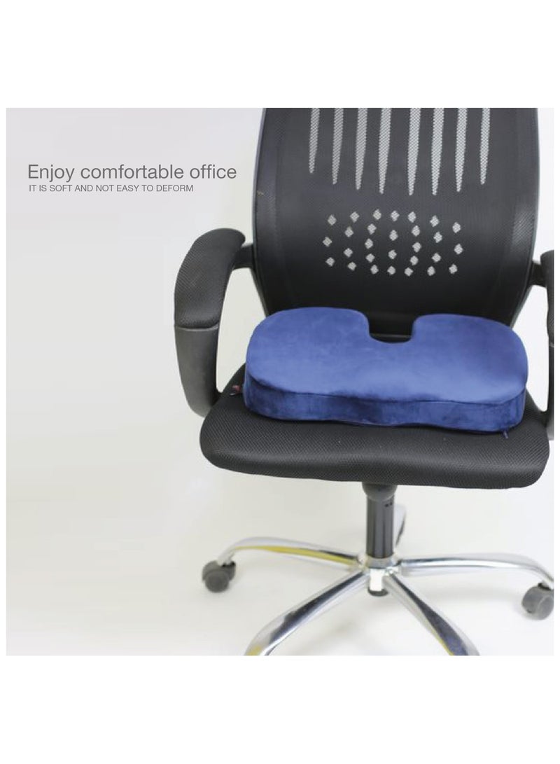 Max Comfort Fistulas and Lower Back Pain Medical Seat Cushion Disk and Cartilage Glide Medical Seat Cushion, USA High Quality Foam, Blue  - Image 3