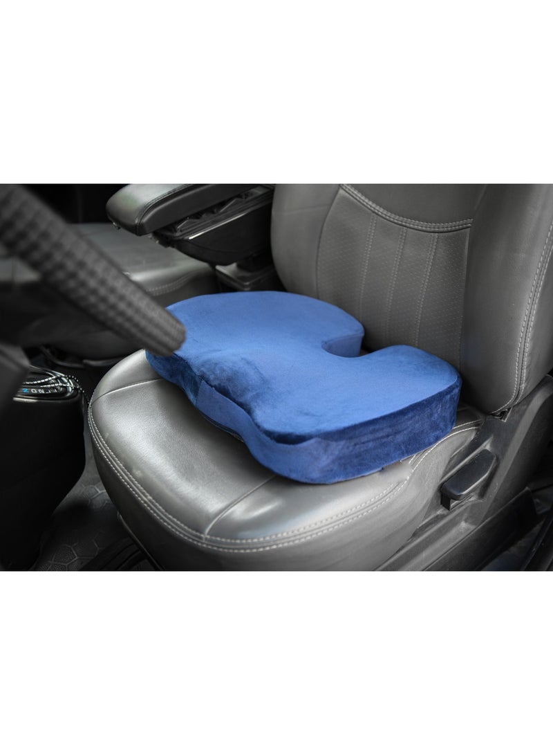 Max Comfort Fistulas and Lower Back Pain Medical Seat Cushion Disk and Cartilage Glide Medical Seat Cushion, USA High Quality Foam, Blue  - Image 4