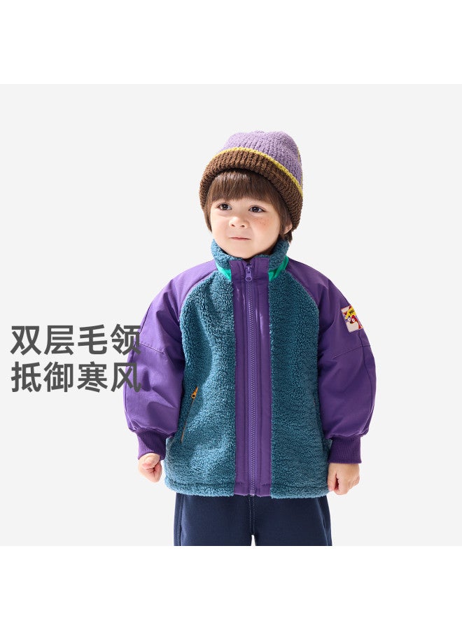 Baby Polar Fleece Fleece Jacket Boys' Winter Wear Children's Warm Padded Jacket Girls' Top - Image 4