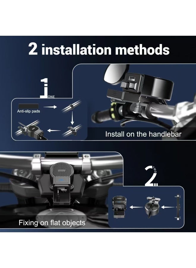 New PD QC4.0 Motorcycle USB Super Fast Phone Charger Waterproof with Retractable Type-C Cable Cellphone Voltmeter Digital Charge - Image 3