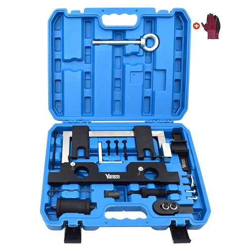 Yuesstloo Camshaft Alignment Timing Tool Kit, Compatible with BMW N20 N26 Engine, with Flywheel Holder Tool & Balance Shaft Tool & Fuel Injector Remover Kit, with Gloves - Image 1