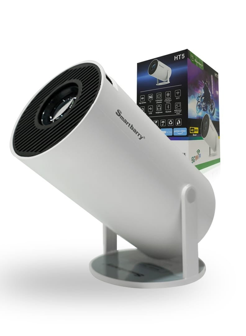 سمارت باري جهاز عرض ذكي HT5 مزود بتقنية WiFi - شاشة عالية الدقة، واتصال لاسلكي، وتوافق مع منصات متعددة للبث - Image 2