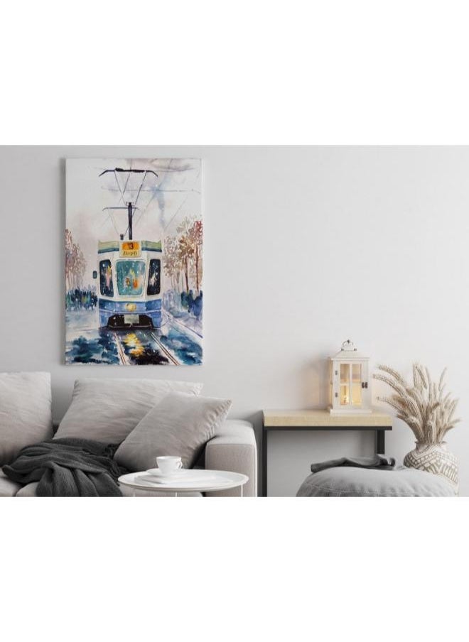 Home Gallery home gallery tram oil painting Printed Canvas wall art  - Image 1