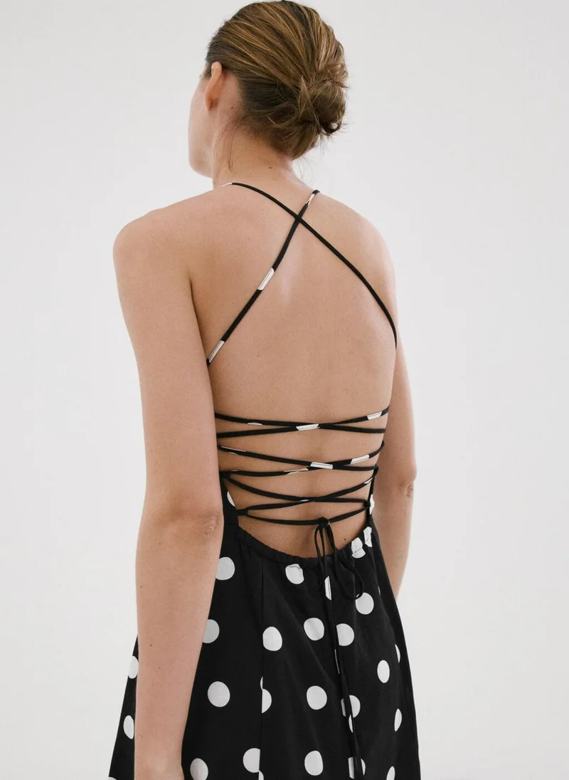 Mango  Lyocell polka dot dress for Women | Best Price UAE