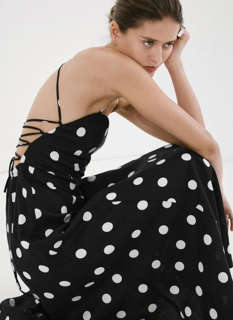 Mango  Lyocell polka dot dress for Women | Best Price UAE