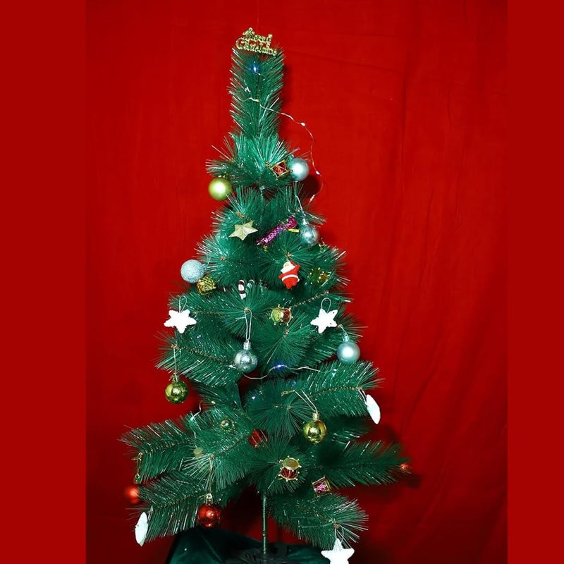 Generic VeeCraft Artificial Pine Christmas Tree with Stand for Christmas Decoration Return Gift for Home Office Table Top Canter Table Indoor Outdoor Decoration Pine 3 Feet 36 91 CM  - Image 4