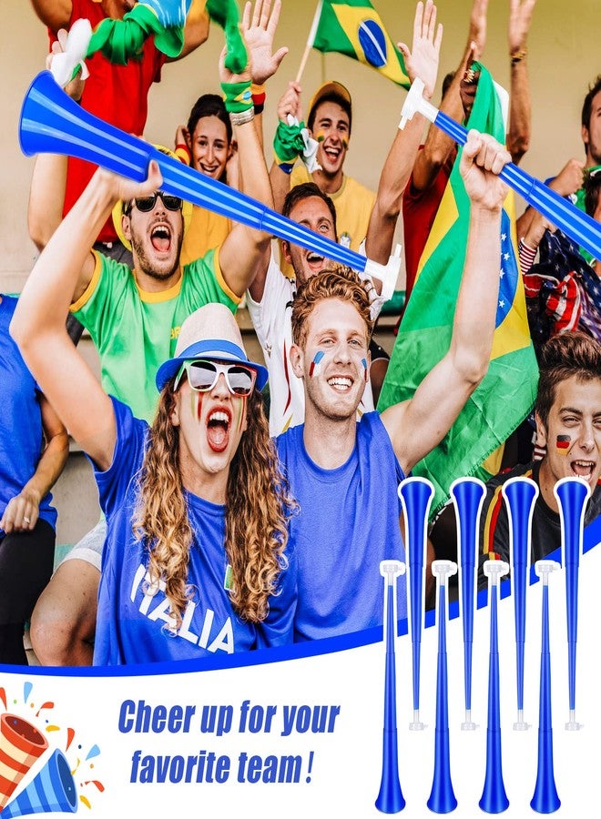 Honoson 8 Pieces Blue Vuvuzela Stadium Horn 24 Inch Collapsible Plastic Trumpet Noisemakers Blow Horns for Sporting Events Football Games School Party Supplies Favors Accessories - Image 5